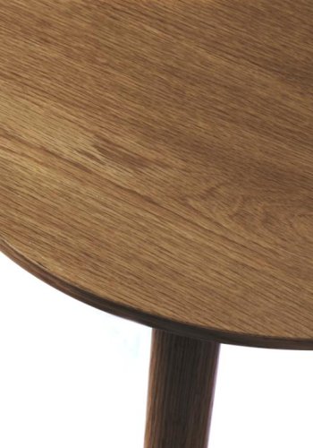 Adda sofabord, trekantet - rgfarvet egefinér og lamel eg (st med 2)