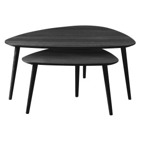 Adda sofabord, trekantet - sort egefinér og lamel eg (st med 2)