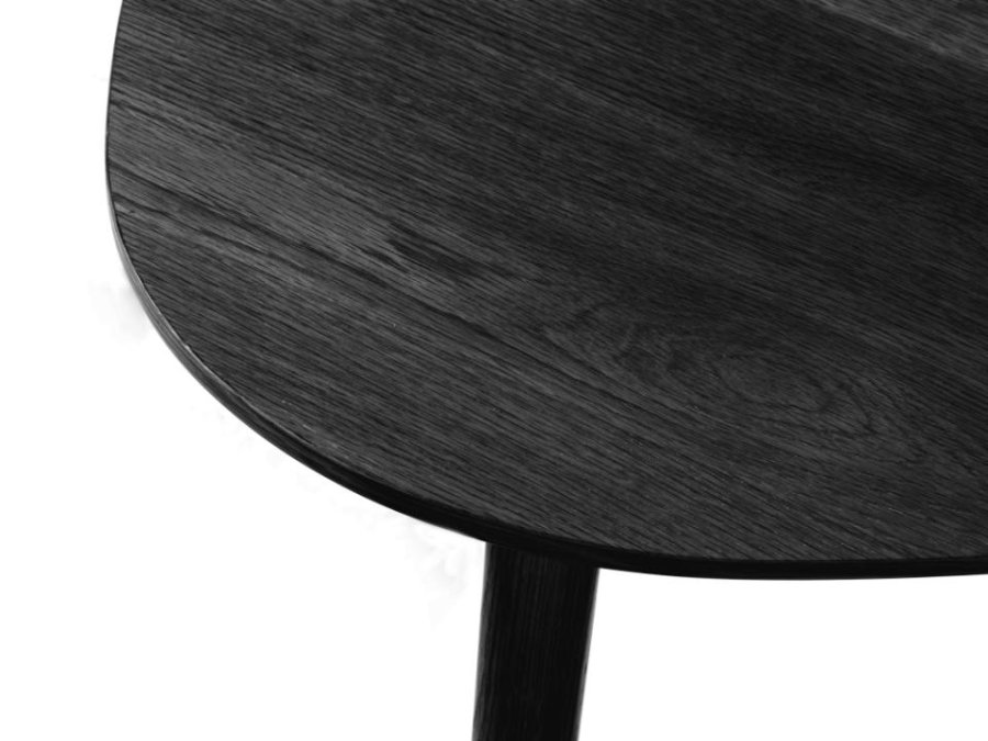 Adda sofabord, trekantet - sort egefinér og lamel eg (st med 2)