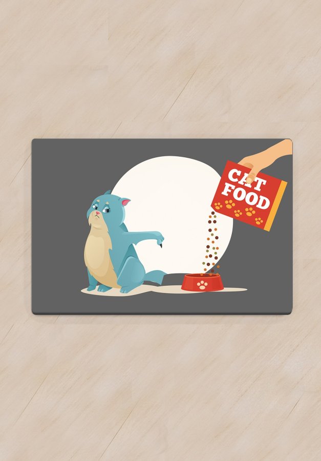 TEPPI Cats kattebakkemtte, rektangulr - multifarvet PVC (40x60)