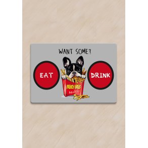 TEPPI Frenc kattebakkemtte, rektangulr - multifarvet PVC (40x60)