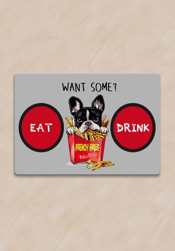 TEPPI Frenc kattebakkemtte, rektangulr - multifarvet PVC (40x60)