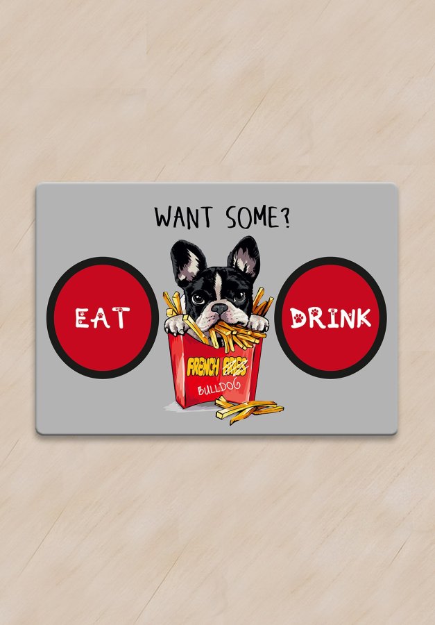 TEPPI Frenc kattebakkemtte, rektangulr - multifarvet PVC (40x60)