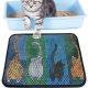 TEPPI Gatto kattebakkemtte, rektangulr - multifarvet PVC og polyester (45x70)
