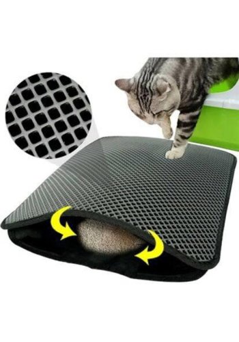 TEPPI Gatto kattebakkemtte, rektangulr - multifarvet PVC og polyester (45x70)