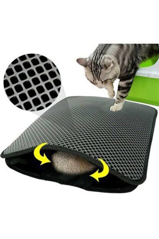 TEPPI Gatto kattebakkemtte, rektangulr - multifarvet PVC og polyester (45x70)