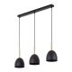 TK Nord loftlampe, m. 3 skrme - sort metal