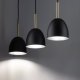 TK Nord loftlampe, m. 3 skrme - sort metal