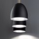 TK Nord loftlampe, m. 3 skrme - sort metal