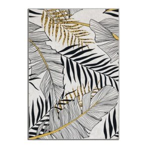 TEPPI ALHO gulvtppe, m. mnster, rektangulr - multifarvet polyester (80x140)