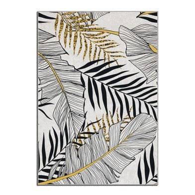 TEPPI ALHO gulvtppe, m. mnster, rektangulr - multifarvet polyester (80x140)