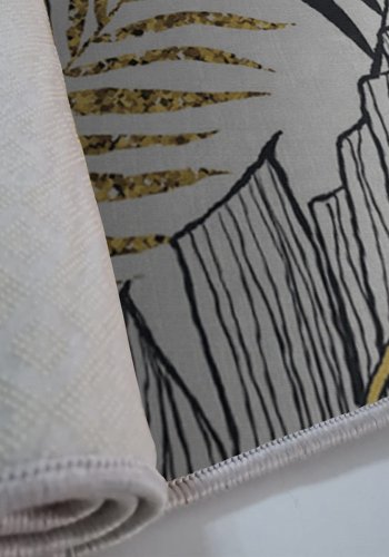 TEPPI ALHO gulvtppe, m. mnster, rektangulr - multifarvet polyester (120x180)