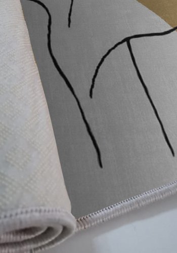 TEPPI ALHO gulvtppe, m. mnster, rektangulr - multifarvet polyester (160x230)