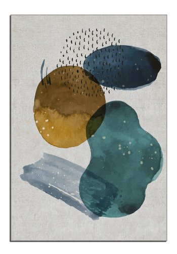 TEPPI ALHO gulvtppe, m. mnster, rektangulr - multifarvet polyester (160x230)