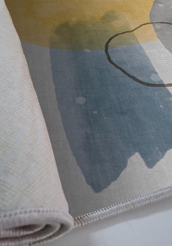 TEPPI ALHO gulvtppe, m. mnster, rektangulr - multifarvet polyester (160x230)