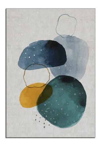 TEPPI ALHO gulvtppe, m. mnster, rektangulr - multifarvet polyester (120x180)