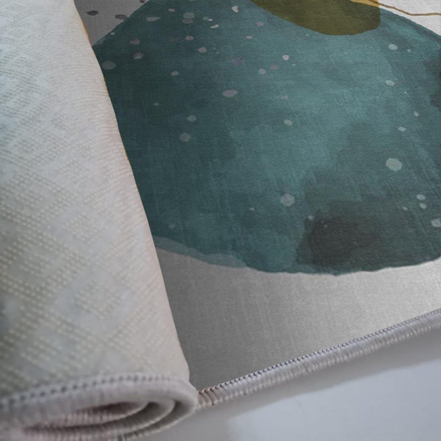 TEPPI ALHO gulvtppe, m. mnster, rektangulr - multifarvet polyester (160x230)