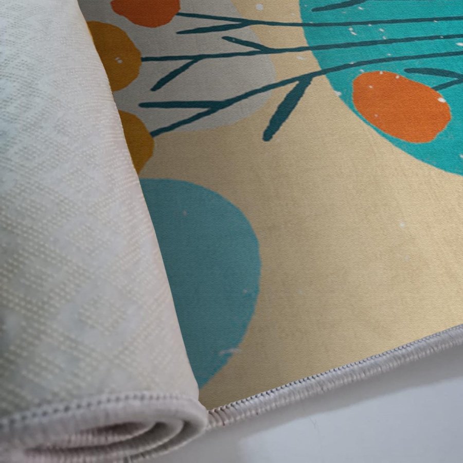 TEPPI ALHO gulvtppe, m. mnster, rektangulr - multifarvet polyester (160x230)