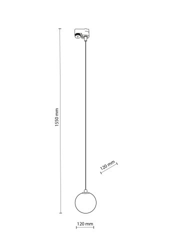 TK Tracer loftlampe - hvid glas og hvid metal