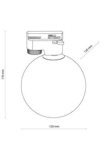 TK Tracer loftlampe - hvid glas og hvid metal