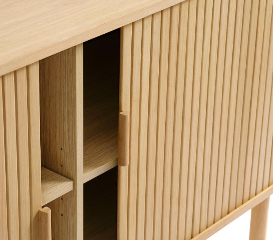 Cavo sknk, m. 2 skydelger og 2 hylder - natur egetr (160x45)