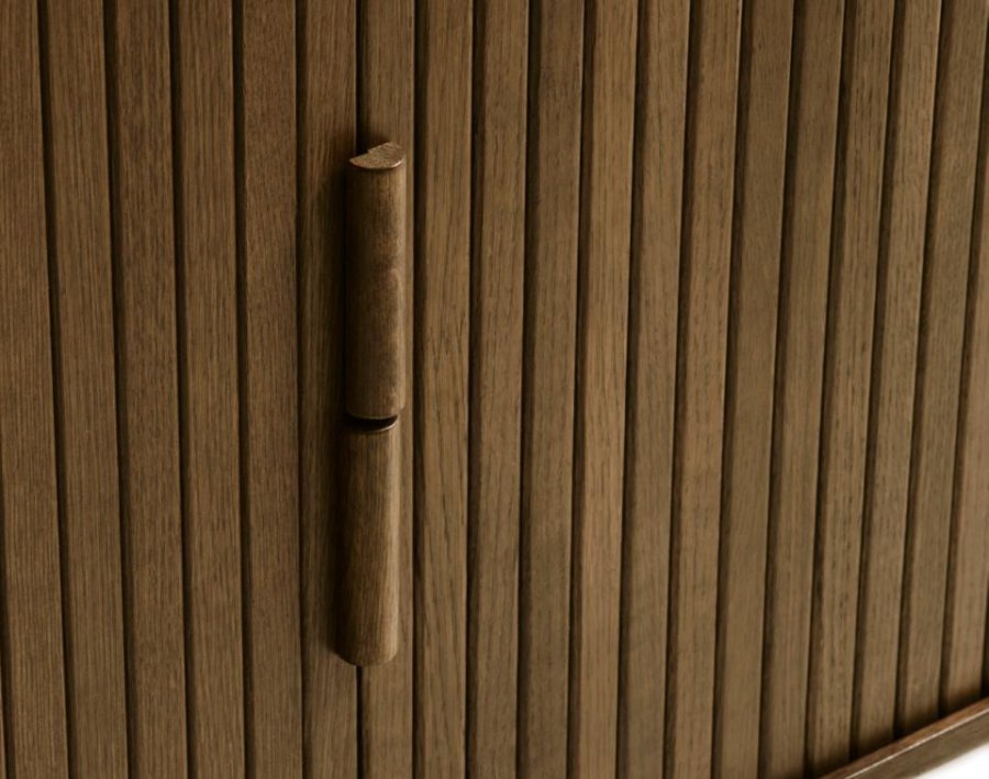 Cavo sknk, m. 2 skydelger og 2 hylder - rgfarvet egetr (160x45)