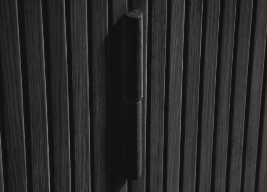 Cavo sknk, m. 2 skydelger og 2 hylder - sort egetr (160x45)