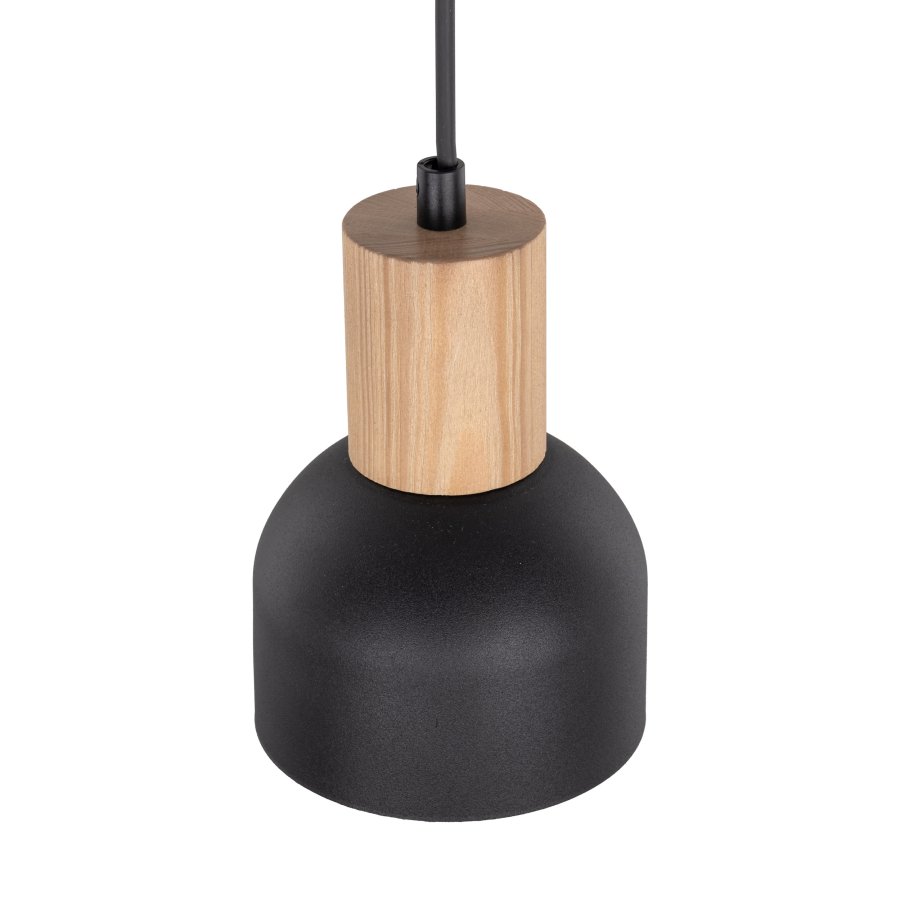 TK Cairo loftlampe - natur tr og sort metal