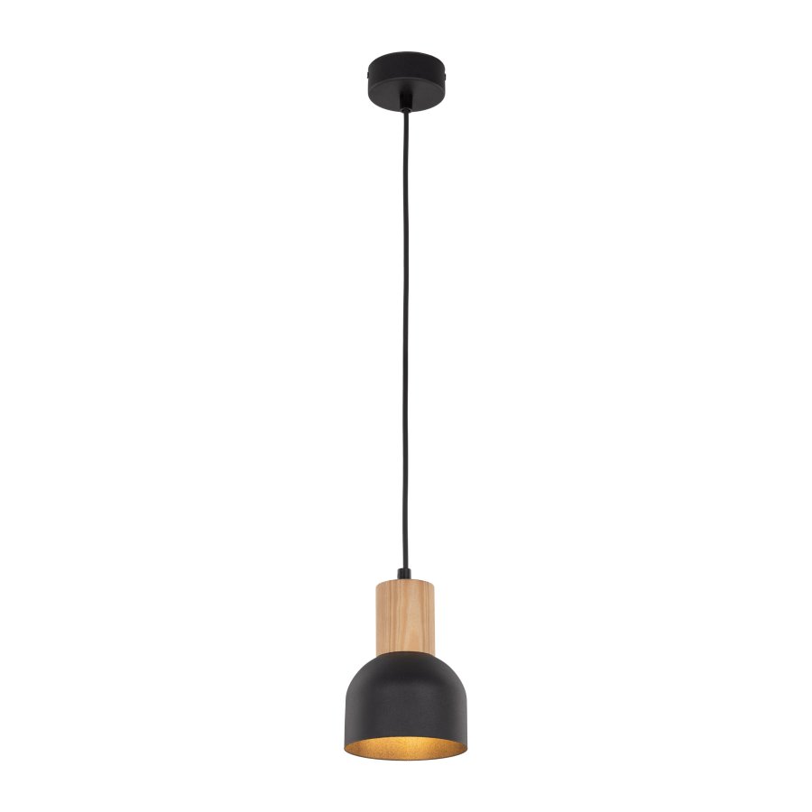 TK Cairo loftlampe - natur tr og sort metal
