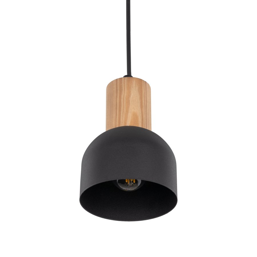 TK Cairo loftlampe - natur tr og sort metal