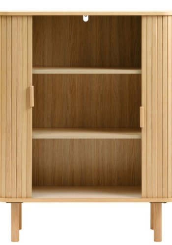 Cavo skab, m. 2 skydelger og 2 hylder - natur egetr