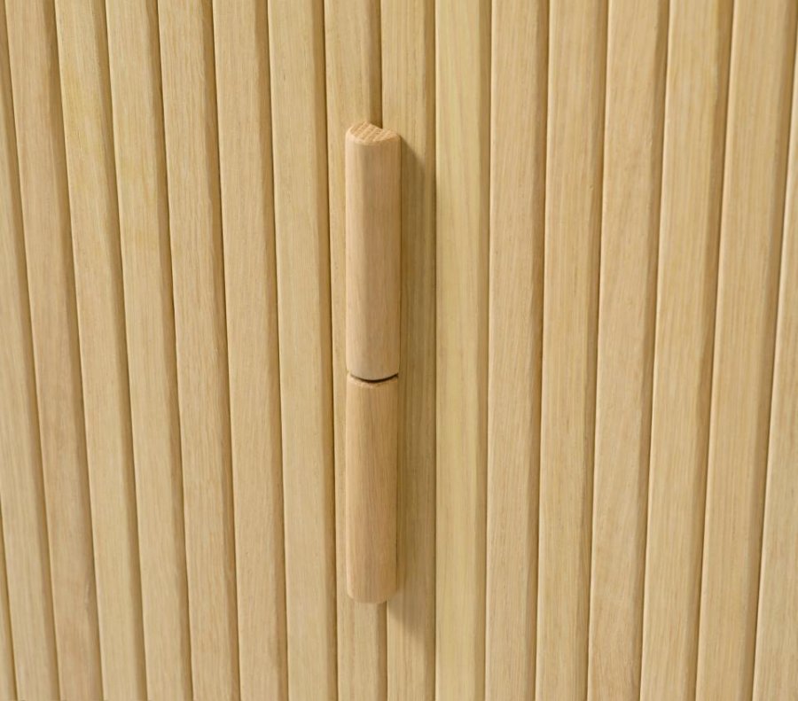 Cavo skab, m. 2 skydelger og 2 hylder - natur egetr