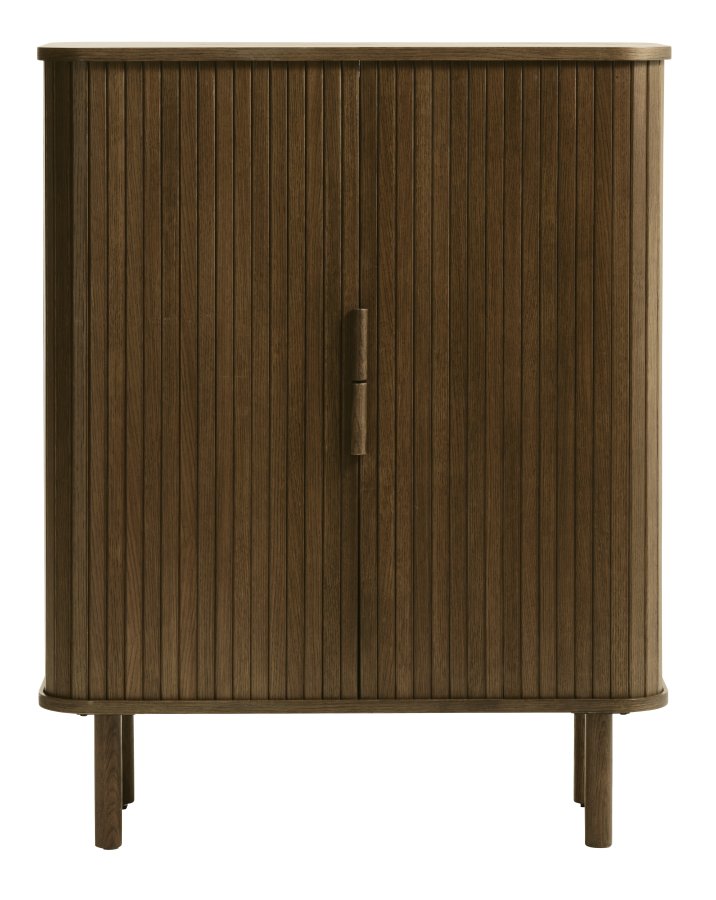 Cavo skab, m. 2 skydelger og 2 hylder - rgfarvet egetr