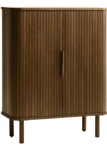 Cavo skab, m. 2 skydelger og 2 hylder - rgfarvet egetr