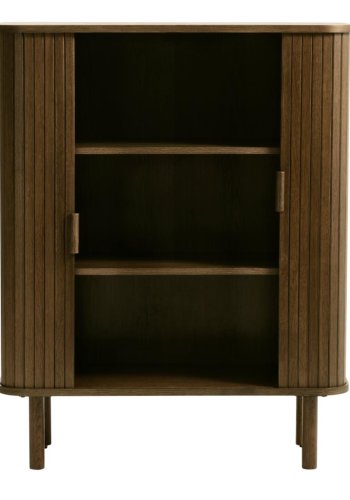 Cavo skab, m. 2 skydelger og 2 hylder - rgfarvet egetr