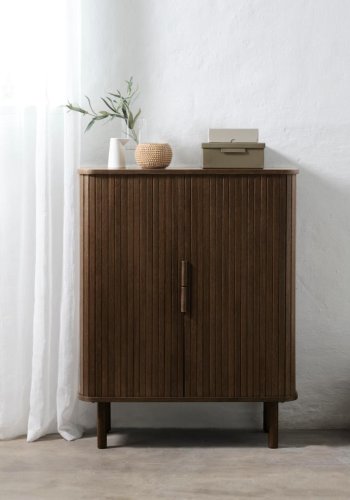 Cavo skab, m. 2 skydelger og 2 hylder - rgfarvet egetr