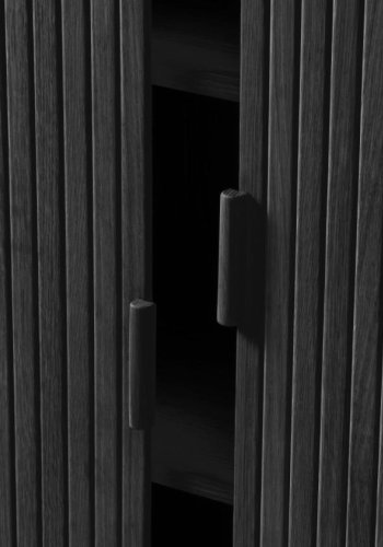 Cavo skab, m. 2 skydelger og 2 hylder - sort egetr