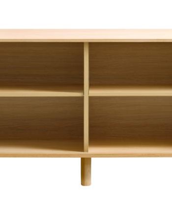 Cavo TV-bord, m. 2 skydelger og 2 hylder - natur egetr (160x40)