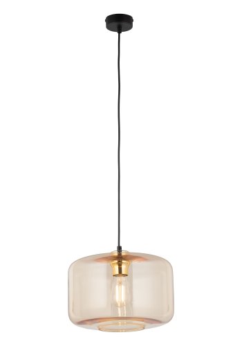 TK Alma loftlampe - rav glas, guld metalplast og sort plast