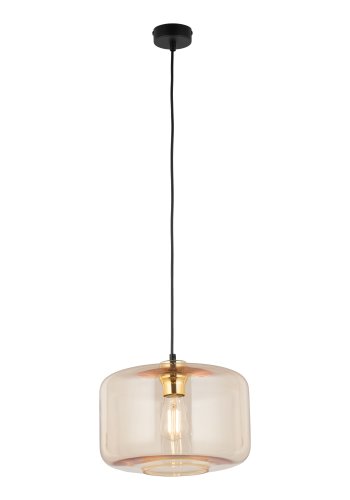 TK Alma loftlampe - rav glas, guld metalplast og sort plast