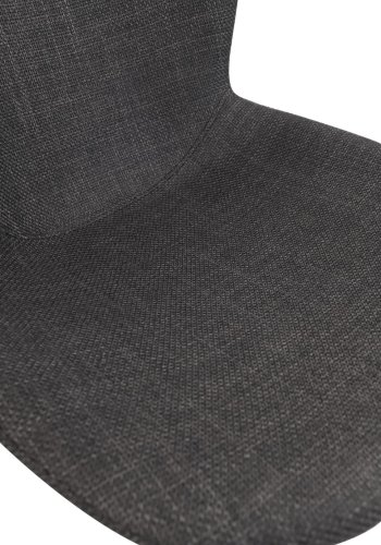 Ross spisebordsstol - mrkegr stof og sorte ben