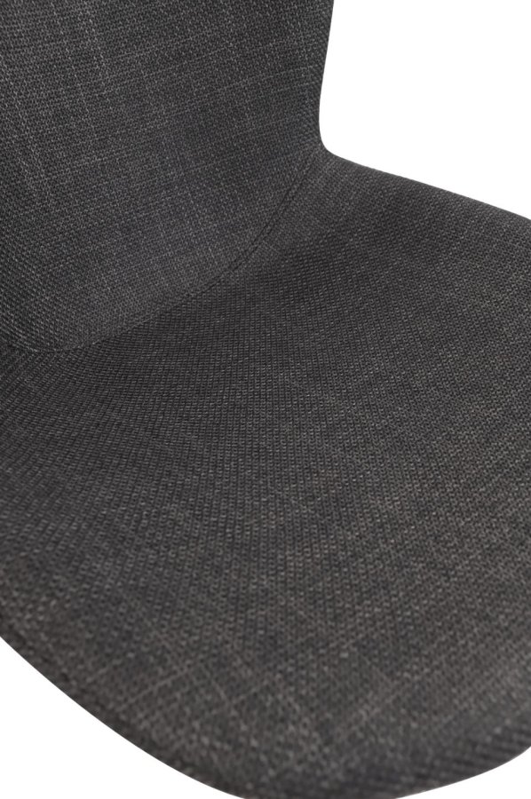 Ross spisebordsstol - mrkegr stof og sorte ben