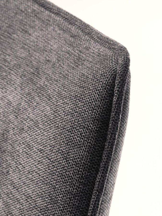 Calgary spisebordsstol - mrkegr stof og sorte ben