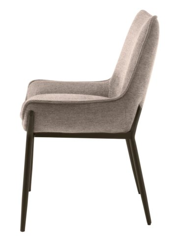 Calgary spisebordsstol - sand stof og sorte ben