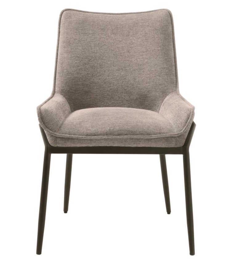 Calgary spisebordsstol - sand stof og sorte ben