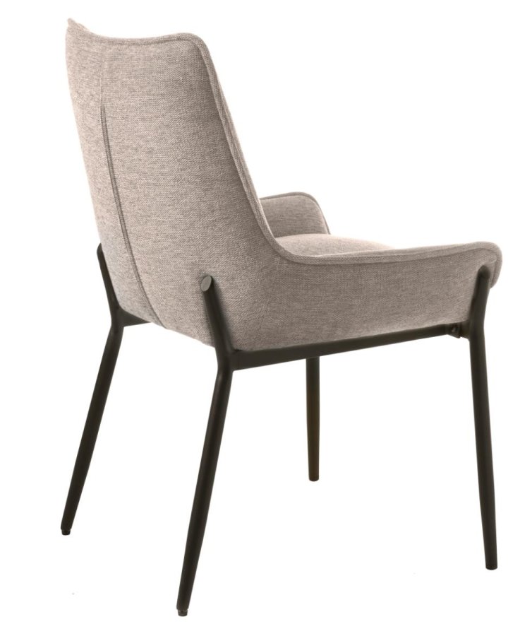 Calgary spisebordsstol - sand stof og sorte ben