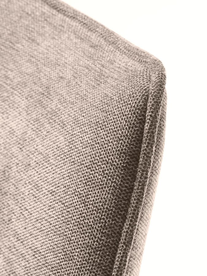 Calgary spisebordsstol - sand stof og sorte ben