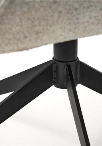 Lynn drejestol, m. armln - offwhite melange polyester og sorte ben