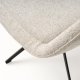 Lynn drejestol, m. armln - offwhite melange polyester og sorte ben