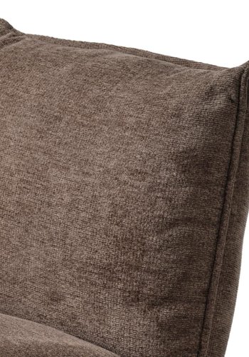 Fraser loungestol - choko chenille og sorte ben